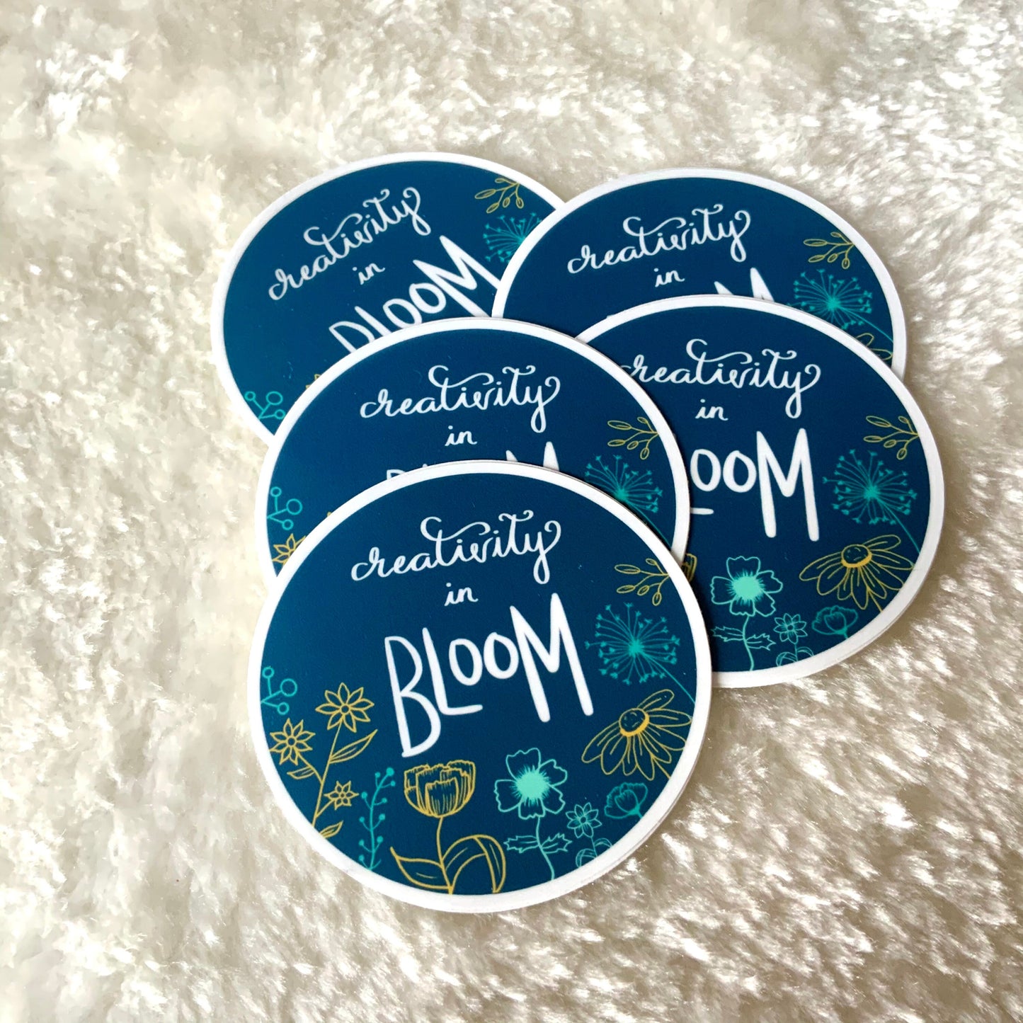 creativity in bloom vinyl sticker