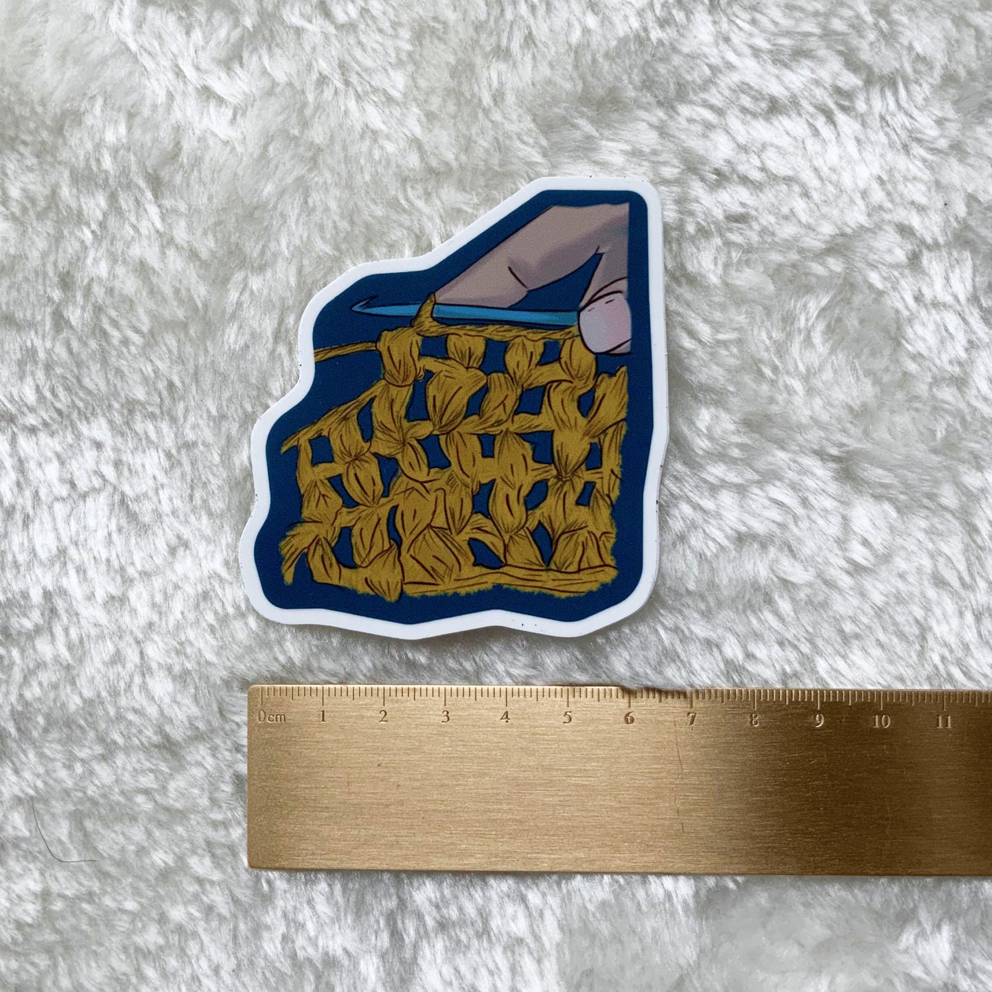 crochet swatch vinyl sticker