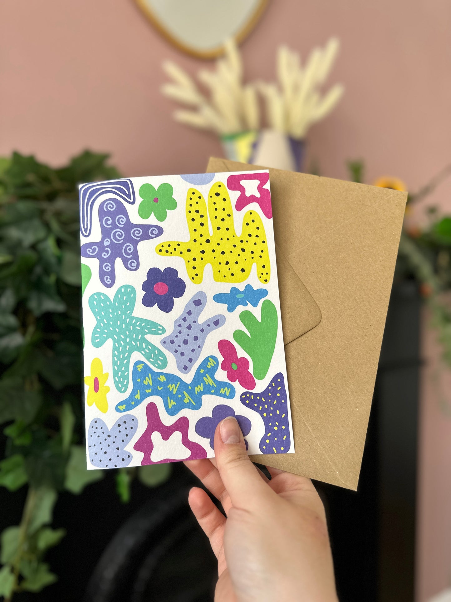 bright & floral blank card